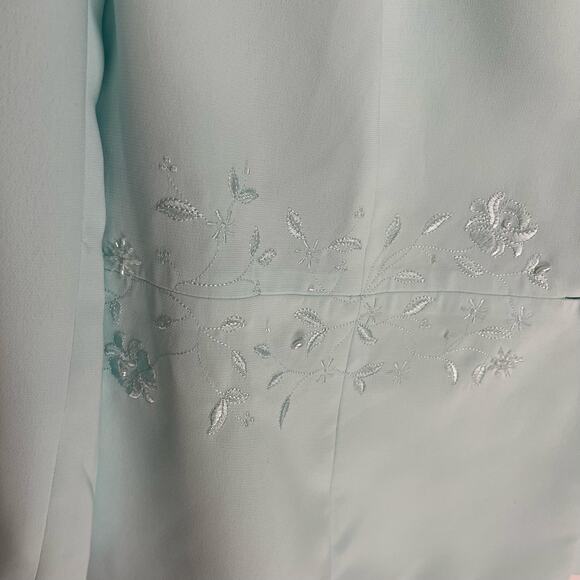 NWOT Nipon Boutique Mint Embroidered Waist Floral Single Breasted Blazer Sz 20w - Picture 3 of 9